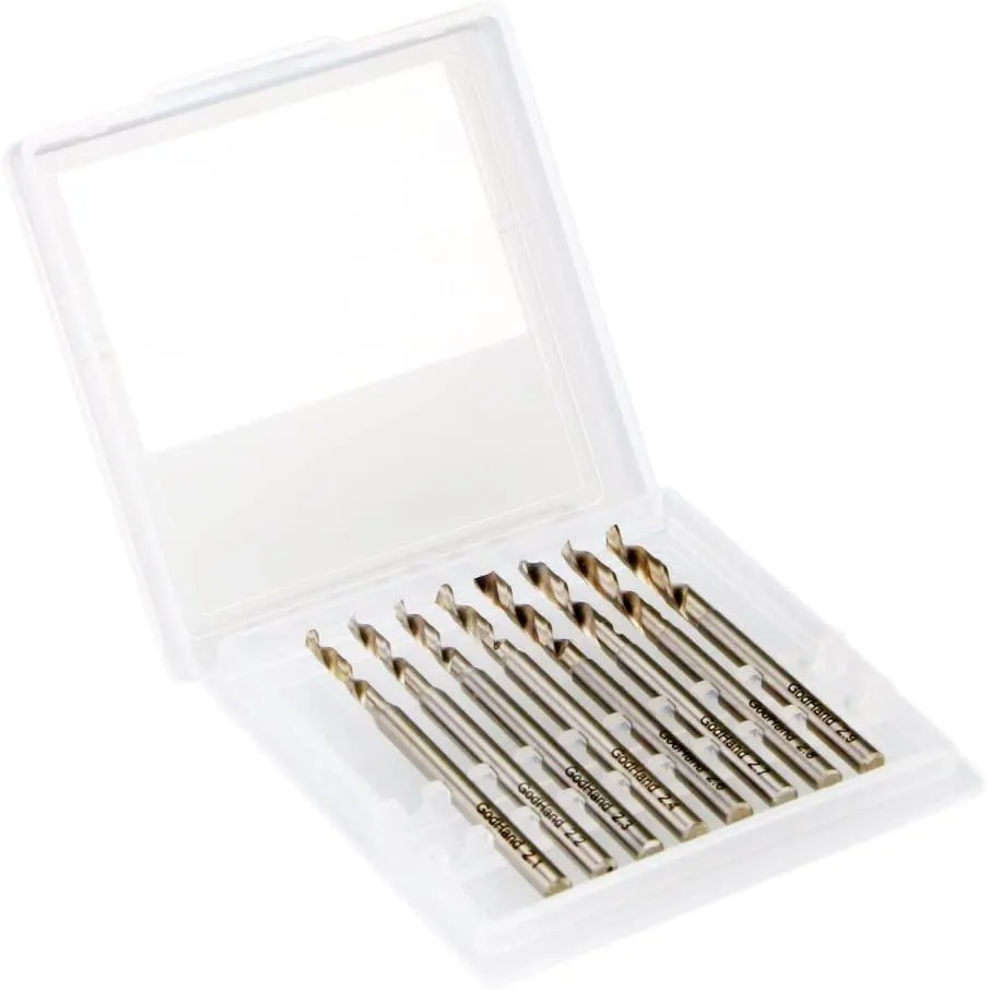 GodHand Drill Bit Set D of 8 2.1mm-2.9mm GH-DB-8D