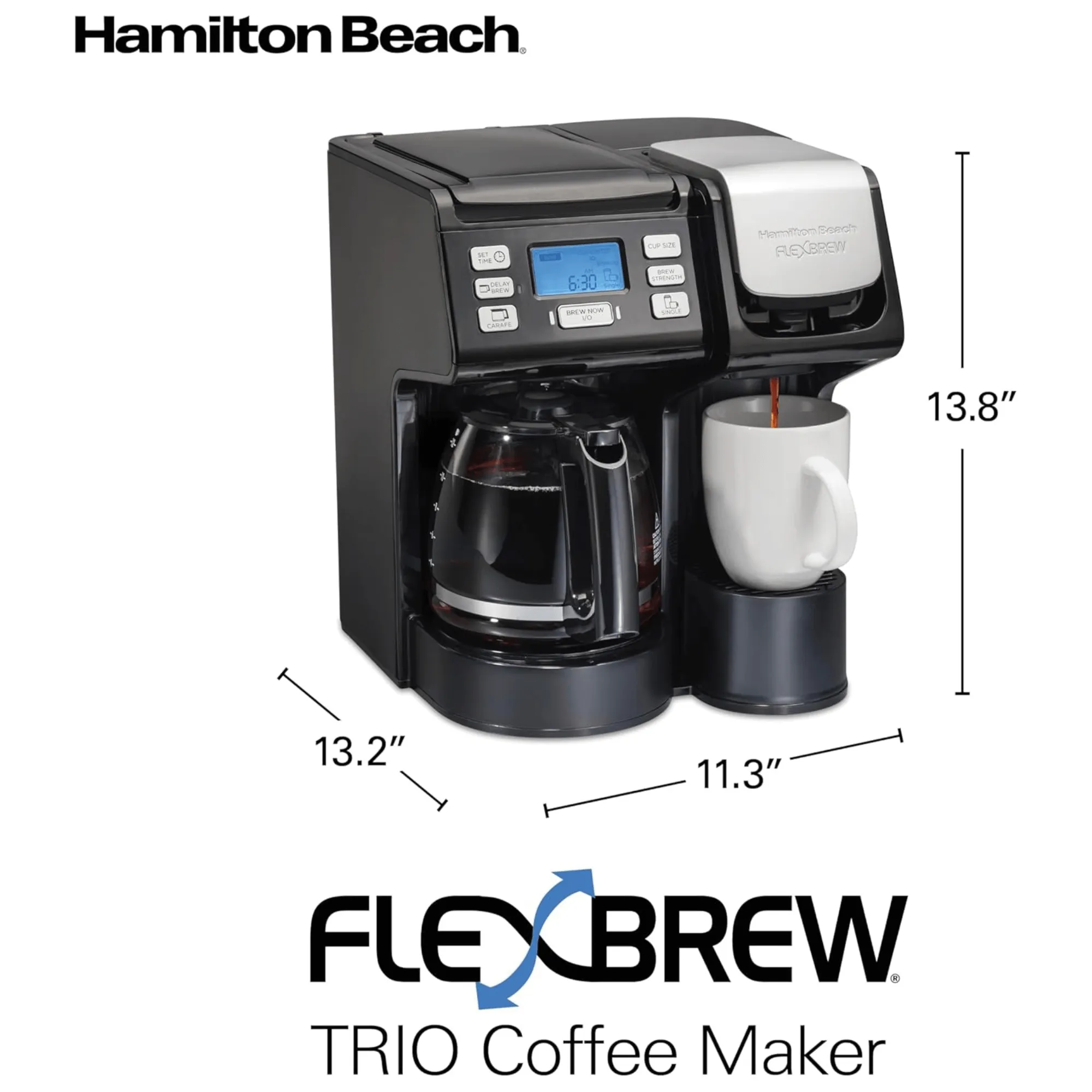 Hamilton Beach FlexBrew Trio K-Cup/12-Cup/Single Serve Coffee Maker