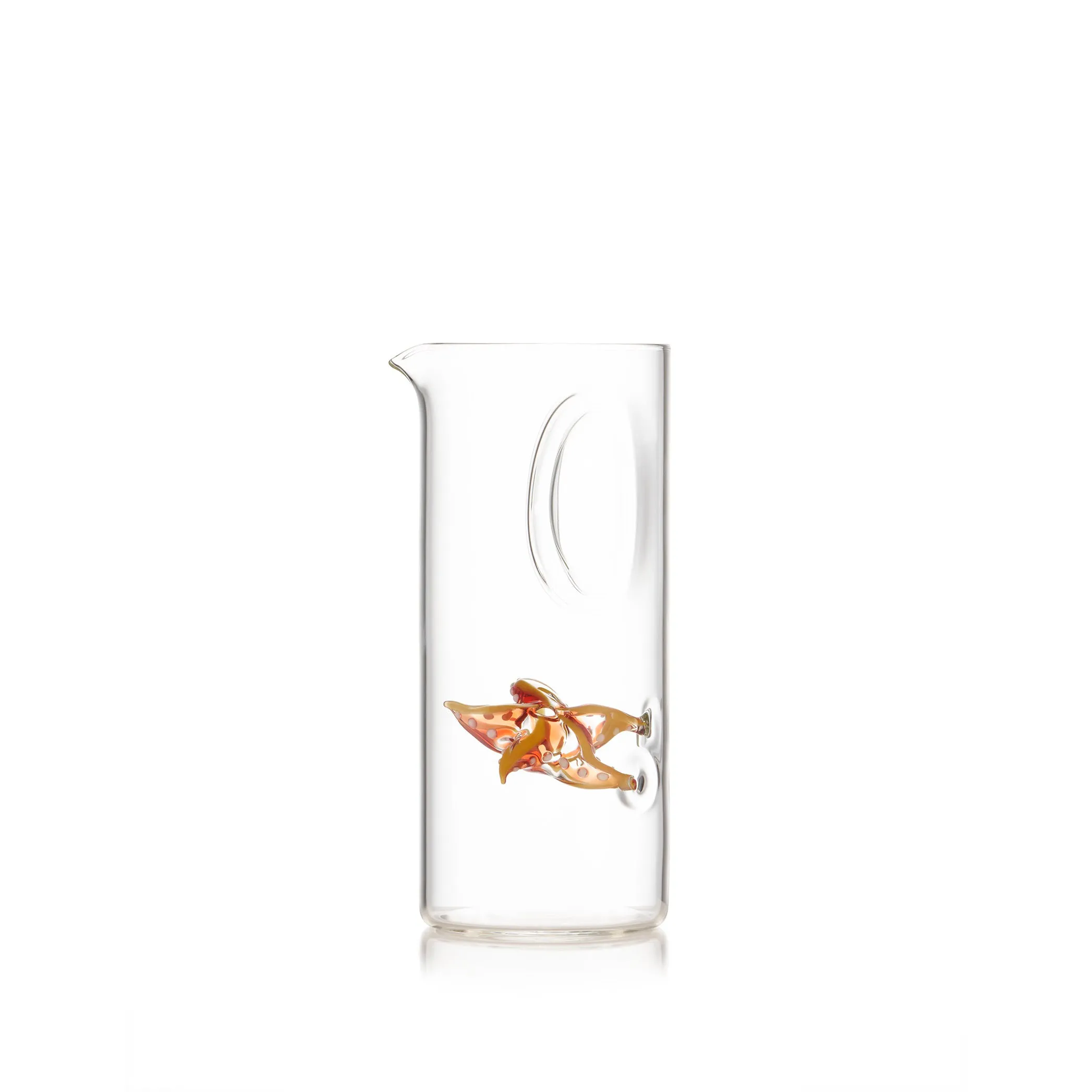 Handblown Glass Star Fish Carafe, 21.5cm