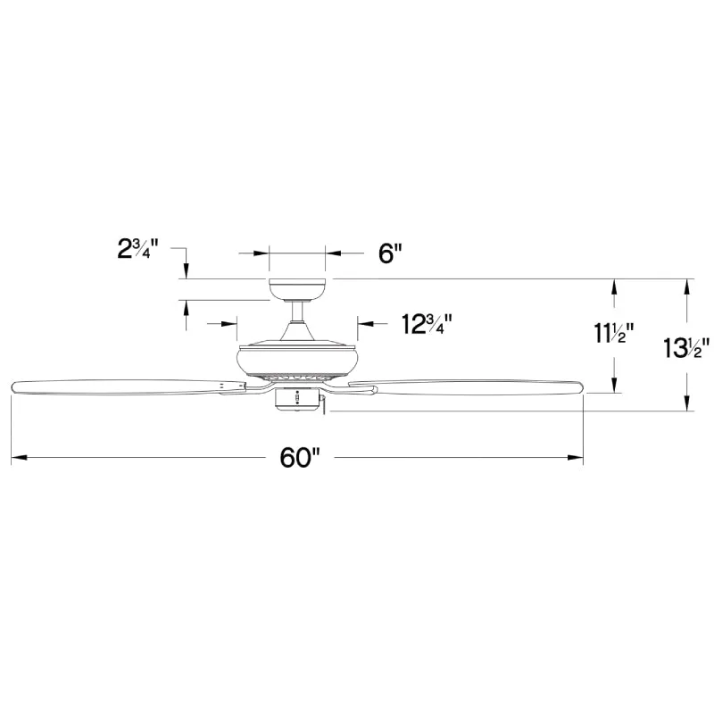 Hinkley 904160F Highland 60" Outdoor Ceiling Fan