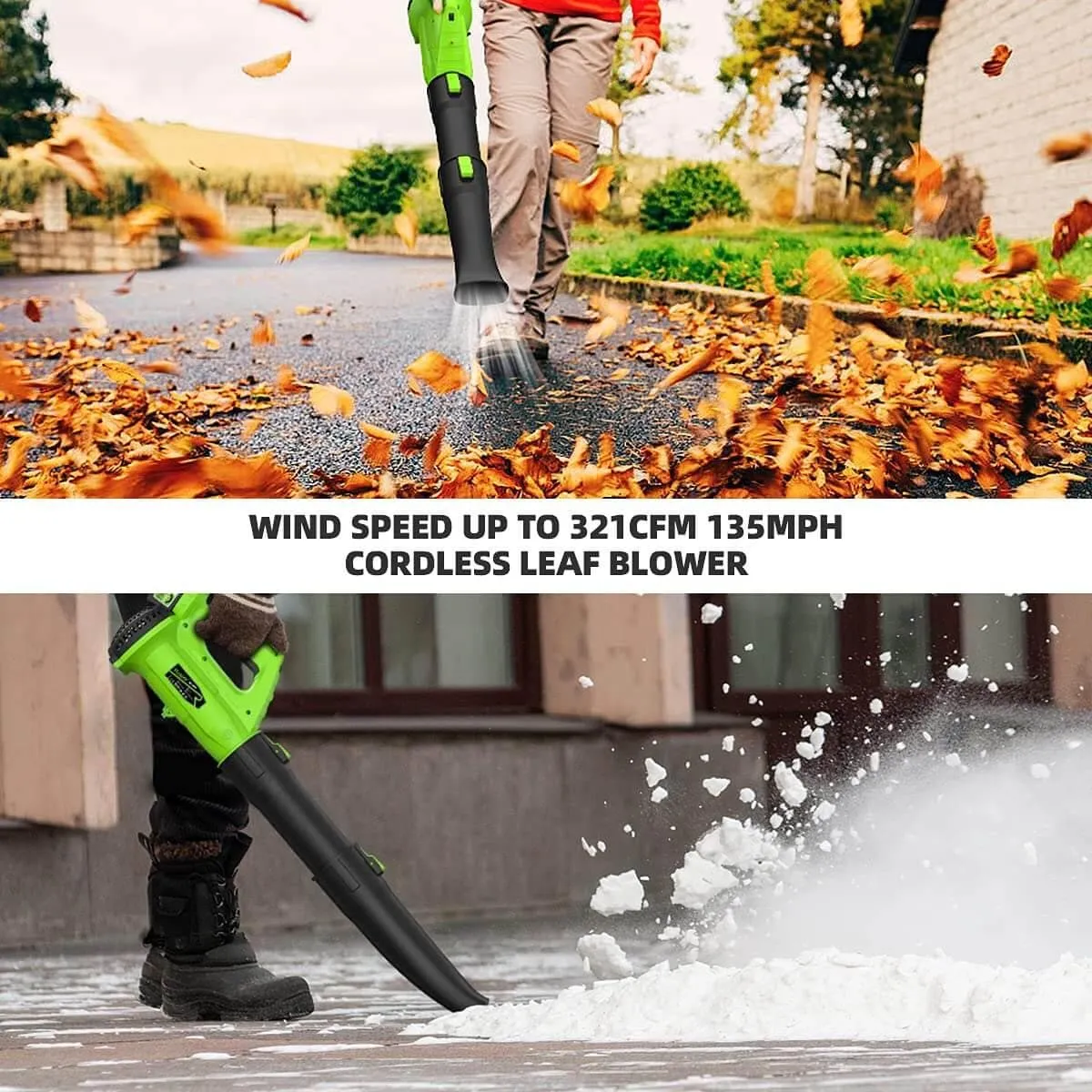 Huepar RC3003 - 21V 4.0Ah High-quality Leaf Blower Cordless 20000 RPM