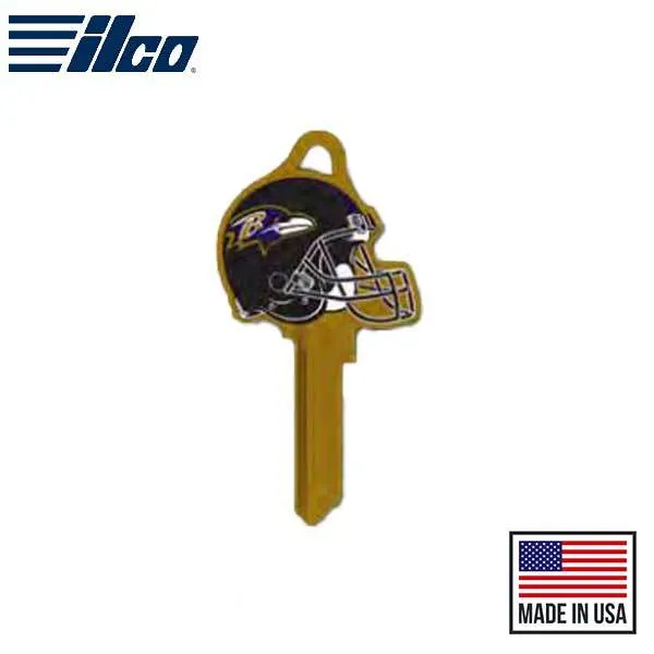 Ilco - NFL TeamKeys - Helmet Edition - Key Blank - Baltimore Ravens - SC1 (5 Pack)