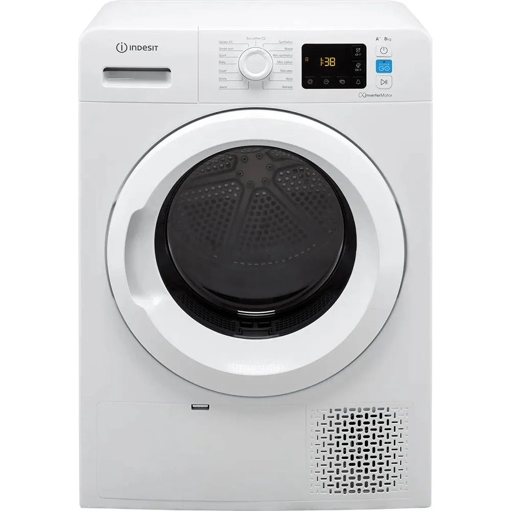 Indesit YTM1183XUK Freestanding Heat Pump Tumble Dryer, 8 Kg 59.5cm Wide - White