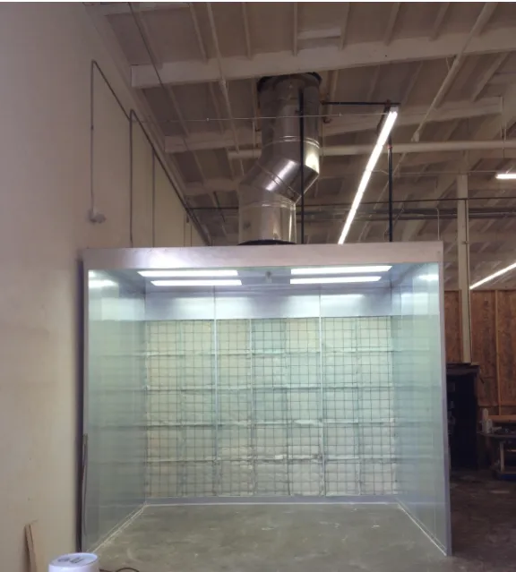 Industrial Open Face Paint Booth 10' Wide x 9' High x 10' Deep I.D. (TF10910 Series)