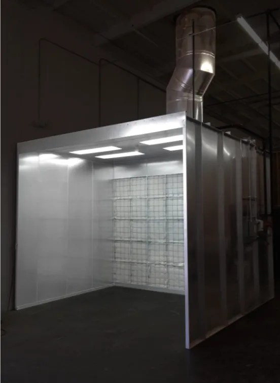 Industrial Open Face Paint Booth 10' Wide x 9' High x 10' Deep I.D. (TF10910 Series)