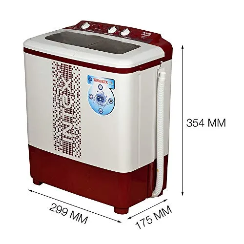 Intex 6.2 kg Semi-Automatic Top Loading Washing Machine (WMS62TL, White and Maroon)