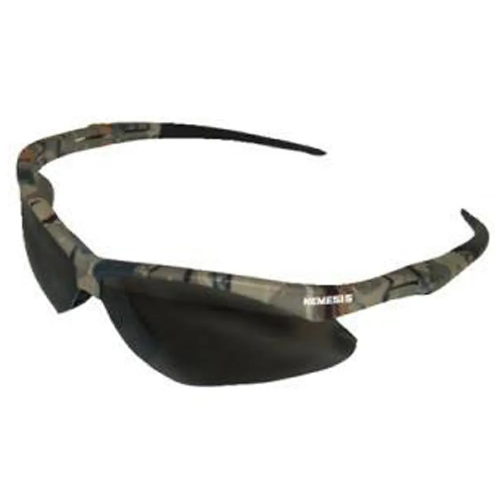 Jackson Nemesis Safety Glasses Camo Frame - Smoke Anti-Fog Lens