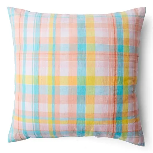 Kip & Co Paradise Tartan Linen European Pillowcases