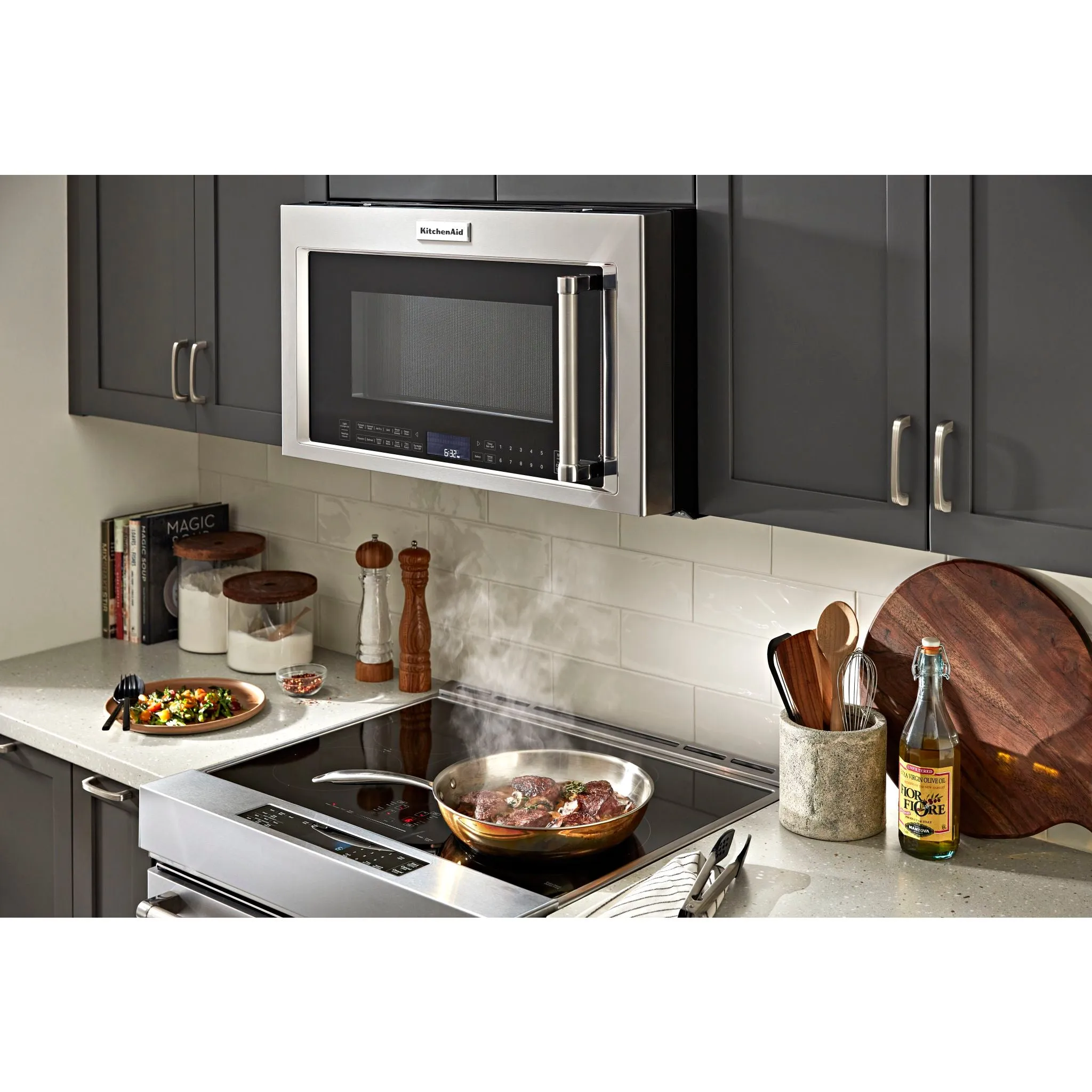 KitchenAid Over-the-Range Convection Microwave with Air Fry Mode (YKMHC319LPS)