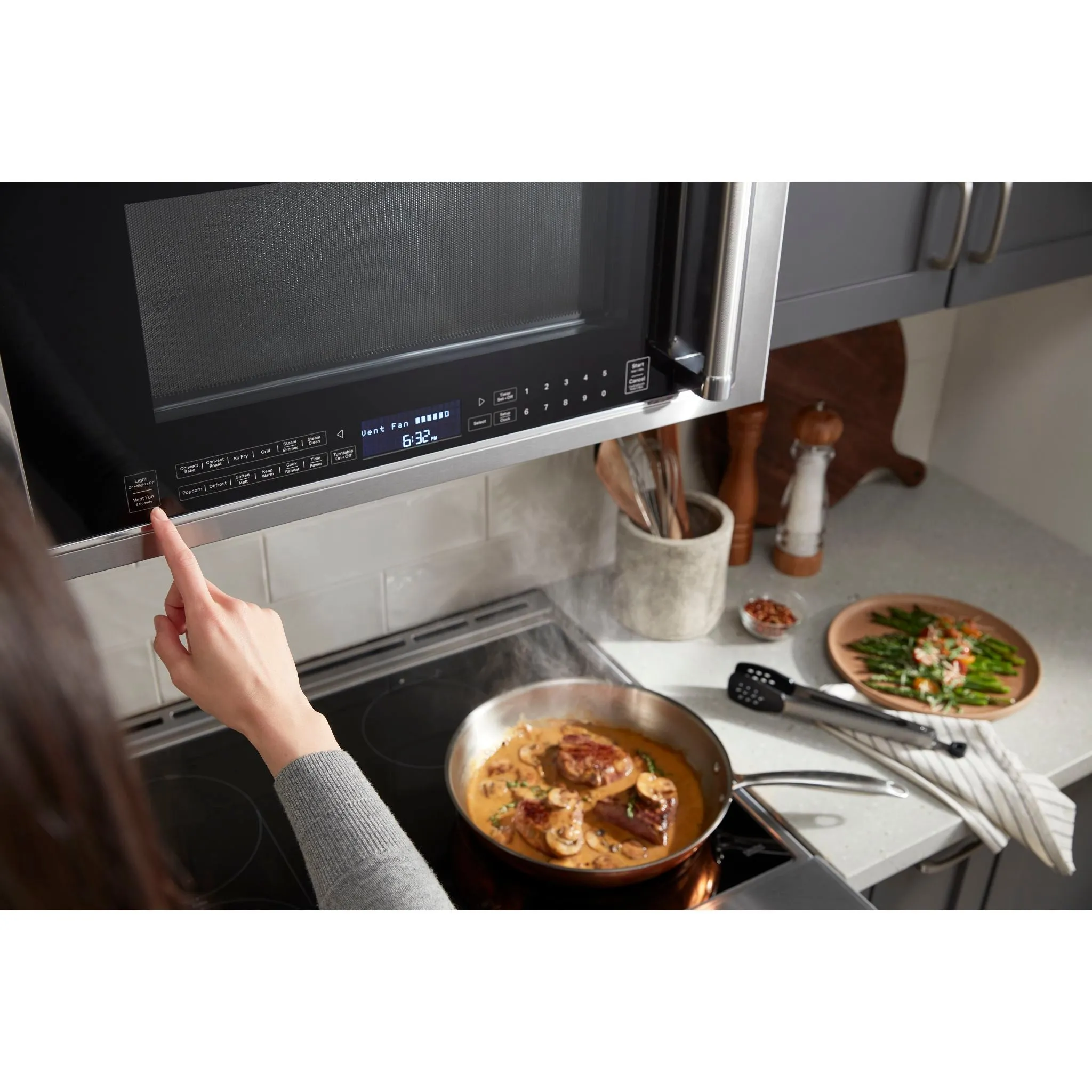 KitchenAid Over-the-Range Convection Microwave with Air Fry Mode (YKMHC319LPS)