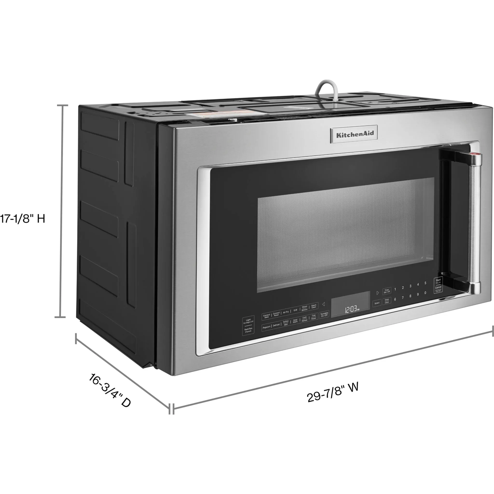 KitchenAid Over-the-Range Convection Microwave with Air Fry Mode (YKMHC319LPS)