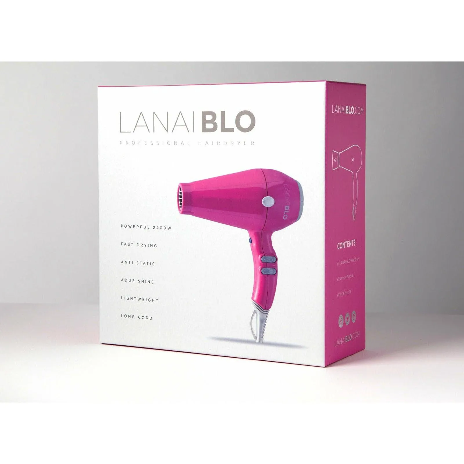 Lanaiblo 2400W Hair Dryer - Pink | LANAIBLOPINK