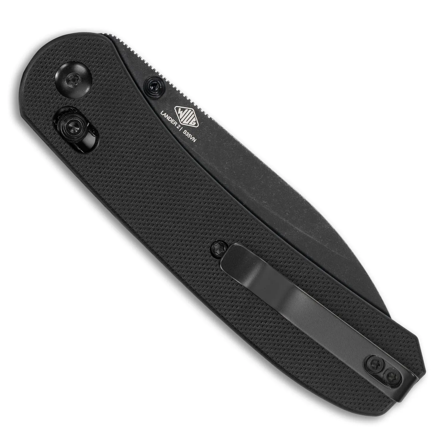 Lander 2 Pocket Knife - Black G10 - Clutch Lock