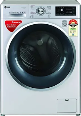 LG 7 Kg 5 Star Inverter Wi-Fi Fully-Automatic Front Loading Washing Machine (FHT1207ZWL, Luxury Silver, Steam)