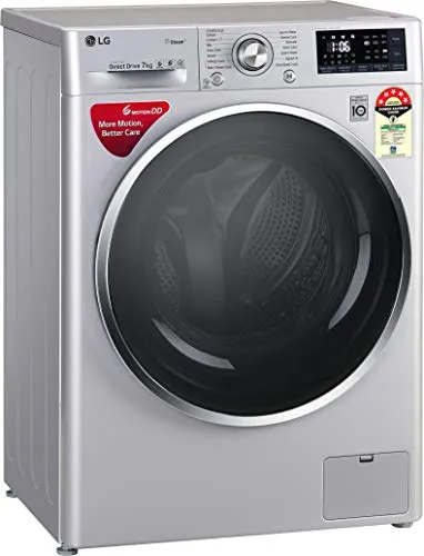 LG 7 Kg 5 Star Inverter Wi-Fi Fully-Automatic Front Loading Washing Machine (FHT1207ZWL, Luxury Silver, Steam)