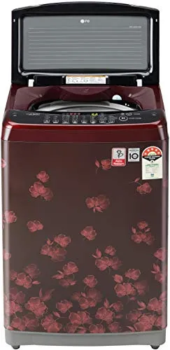 LG 7.0 Kg Inverter Fully-Automatic Top Loading Washing Machine (T70SJDR1Z, Red Floral)