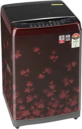 LG 7.0 Kg Inverter Fully-Automatic Top Loading Washing Machine (T70SJDR1Z, Red Floral)