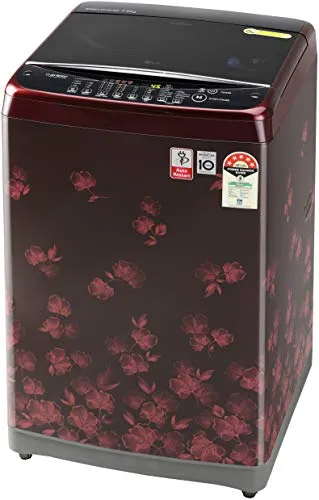 LG 7.0 Kg Inverter Fully-Automatic Top Loading Washing Machine (T70SJDR1Z, Red Floral)