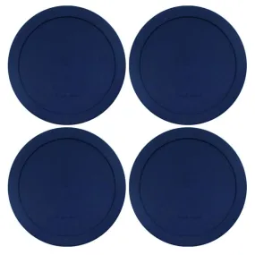 Lids for Pyrex and Anchor Round Glass Containers, Works For 6/7 Cups(6-Cups, Blue-6 PACK