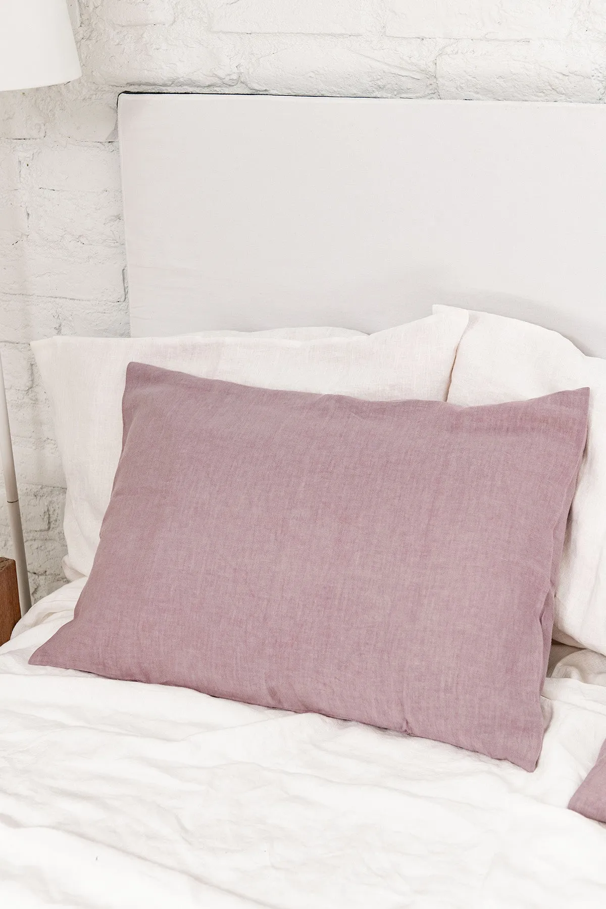 Linen Pillowcase Dusty Rose