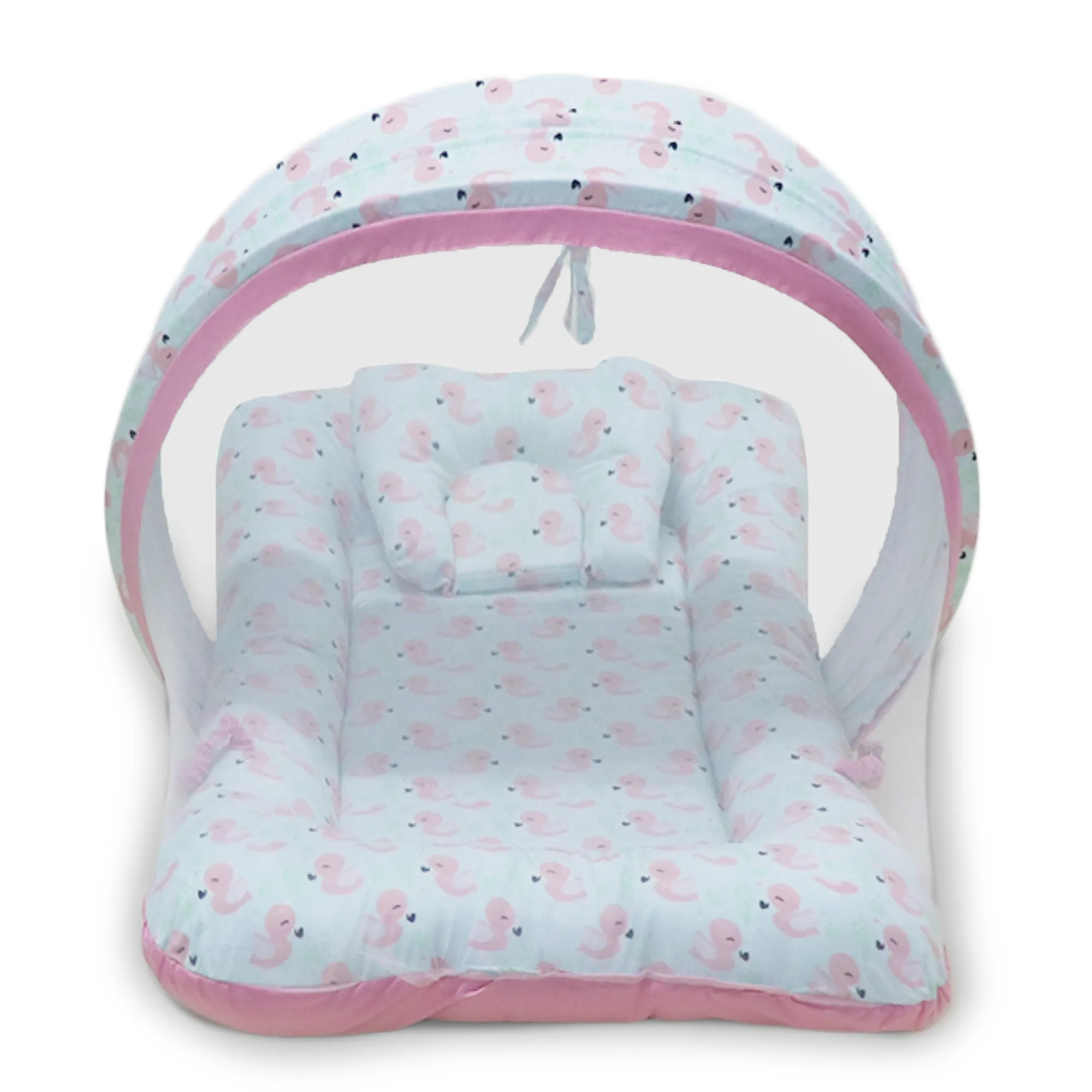 Little Flamingo -  Kradyl Kroft Bassinet Style Mosquito Net Bedding for Infants