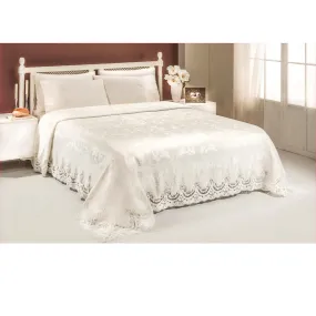 Luxury Embroidered Lace Mink Blanket Cover