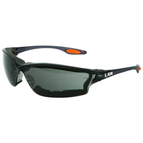 MCR Safety Law LW3 Safety Glasses - Smoke Foam Lined Frame - Gray Anti-Fog Lens - LW312AF