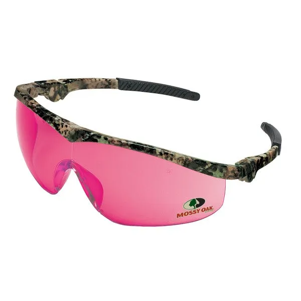 MO11V MCR Safety Mossy Oak Series Safety Glasses, Vermillion Lens