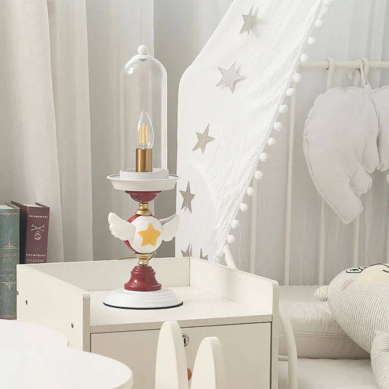 Morgane - Sailor Sailor Moon Wand Metal Reading Book Light Kids 1 Bulb White Table Lamp for Bedside