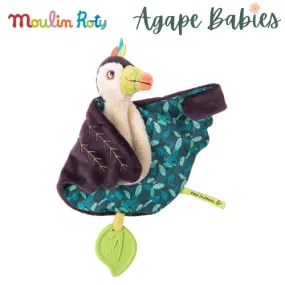 Moulin Roty Dans La Jungle Pakou the Toucan Comforter with Teether and Pacifier - Holder