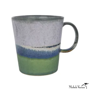 Multi Colored Mug Lavender Green