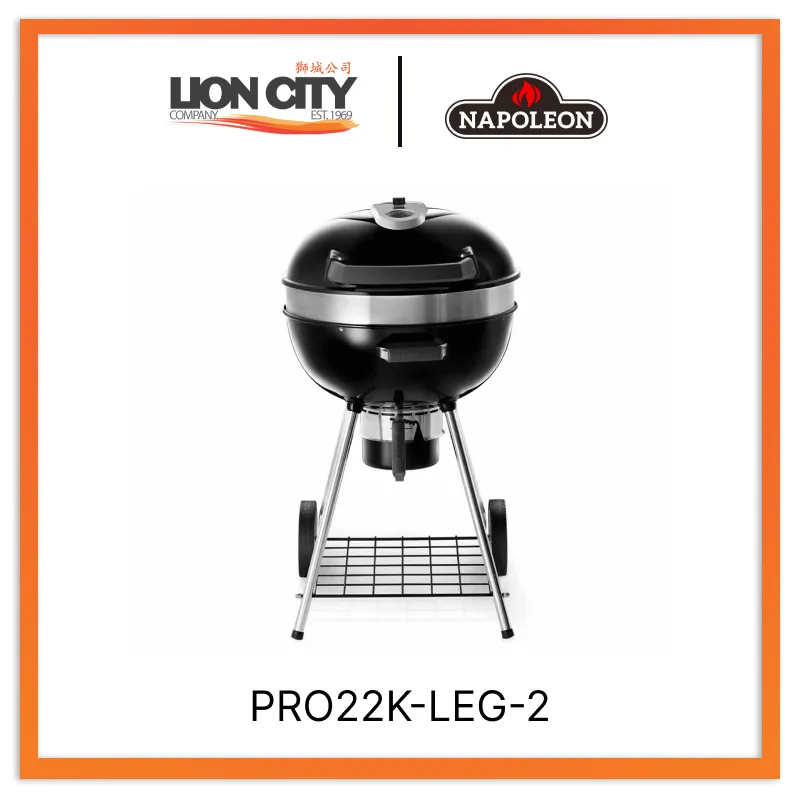 Napoleon PRO22K-LEG-2 Pro Charcoal Kettle Grill