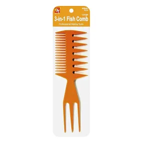 PLASTIC COMB 3-IN-1 FISH COMB LARGE (BONE)