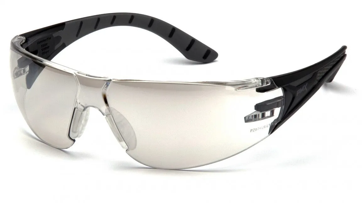 Pyramex SBG9680S Endeavor Plus Black/Gray Safety Glasses W/ Indoor/Outdoor Mirror Lens (12 each)