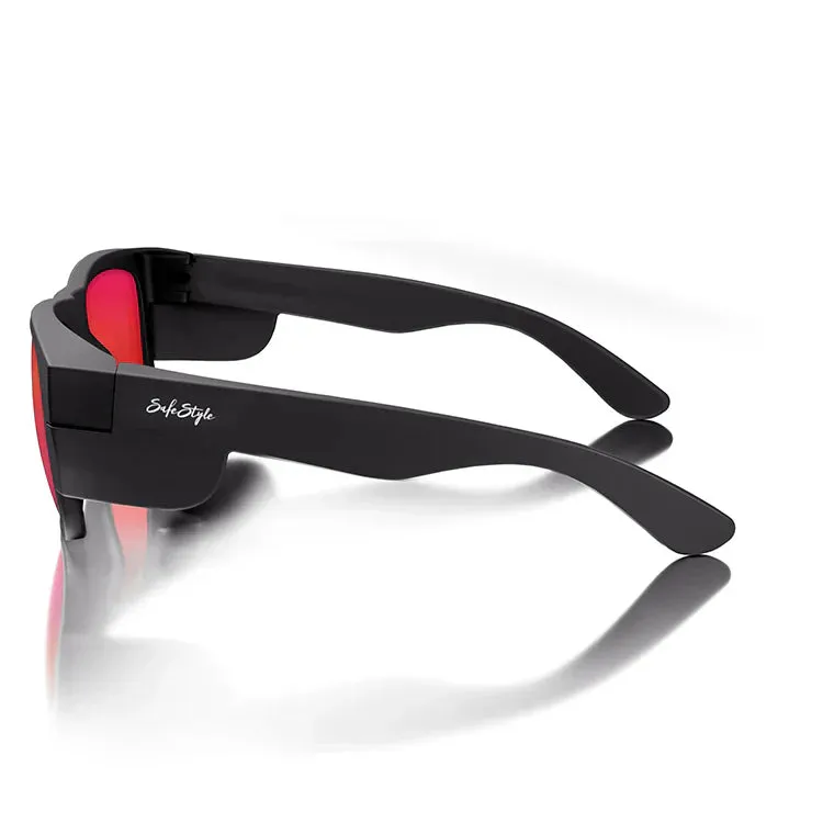 Safestyle Fusions Matte Black Frame Mirror Red Polarised Lens (FMBRP100)