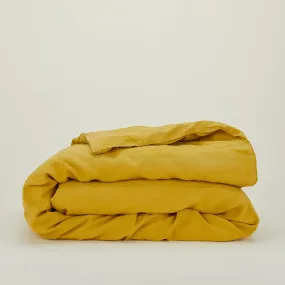 Simple Linen Duvet - Mustard