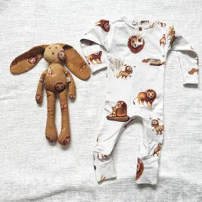 SNUGGLE HUNNY BUNNY AND GROWSUIT GIFT SET- LION