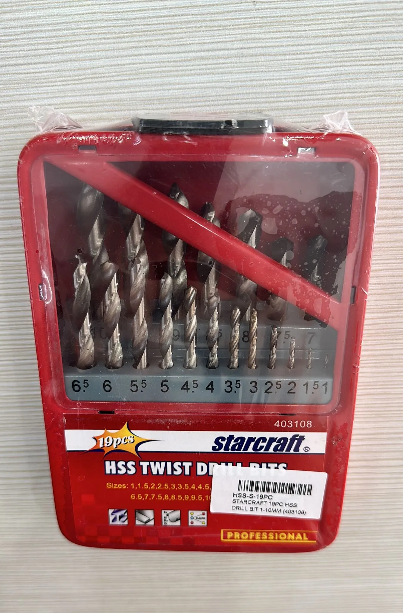 Starcraft 19 Pcs High Speed Steel Drill Bit Set 1-10mm #403108