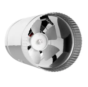 TerraBloom 4" Inline Fan - 100 CFM, Metal Duct Fan, ETL Listed, Pre-Wired 6 FT Grounded Cord - Great for Grow Tent Exhaust and Intake