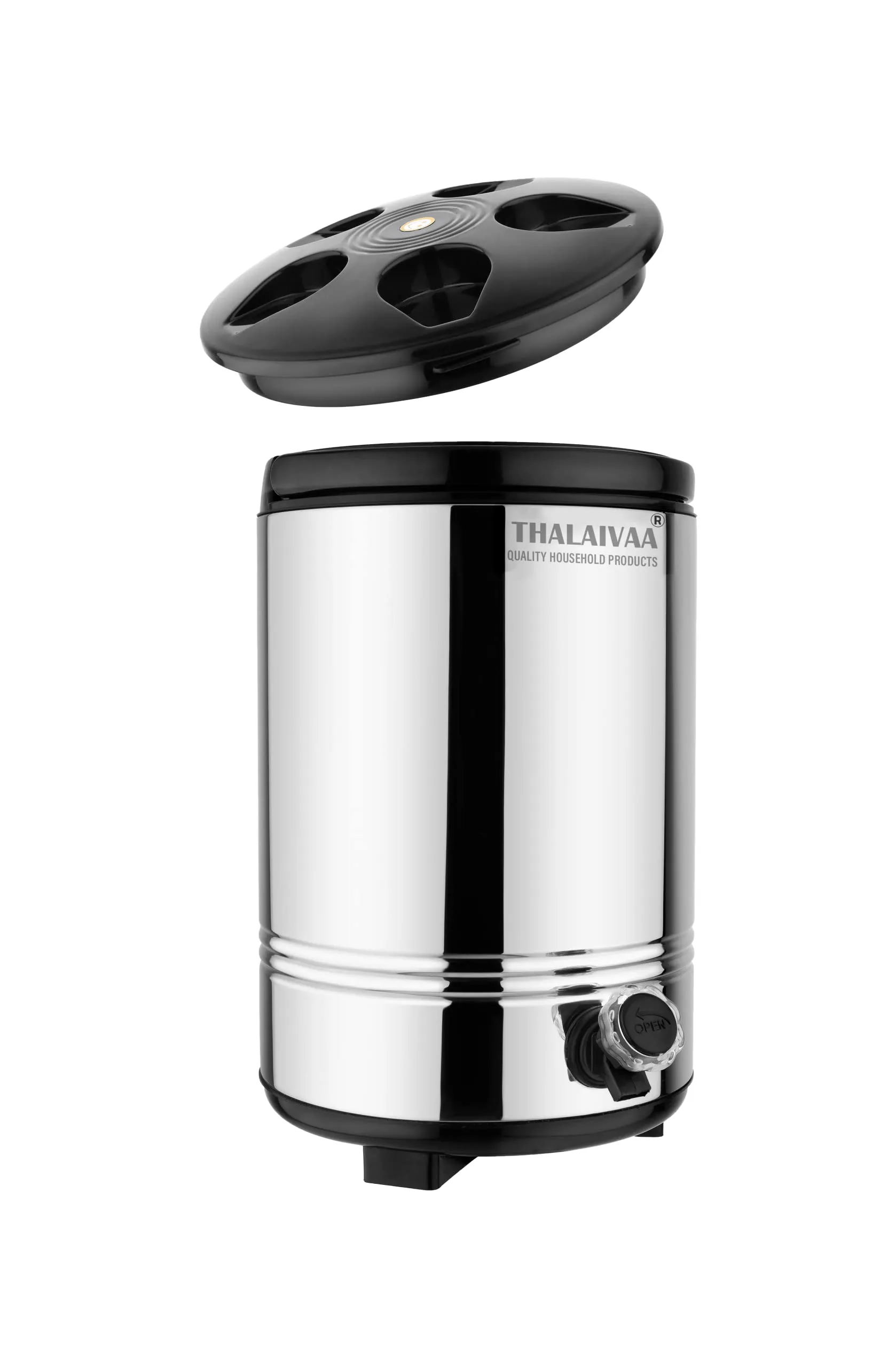 THALAIVAA Stainless Steel Insulated Water Jug 10 Liter I Hot and Cold Water Container with Leak Proof Tap I Highly Durable & 100% Food Safe Water Dispenser for Kitchen Office I Easy to Carry Handle