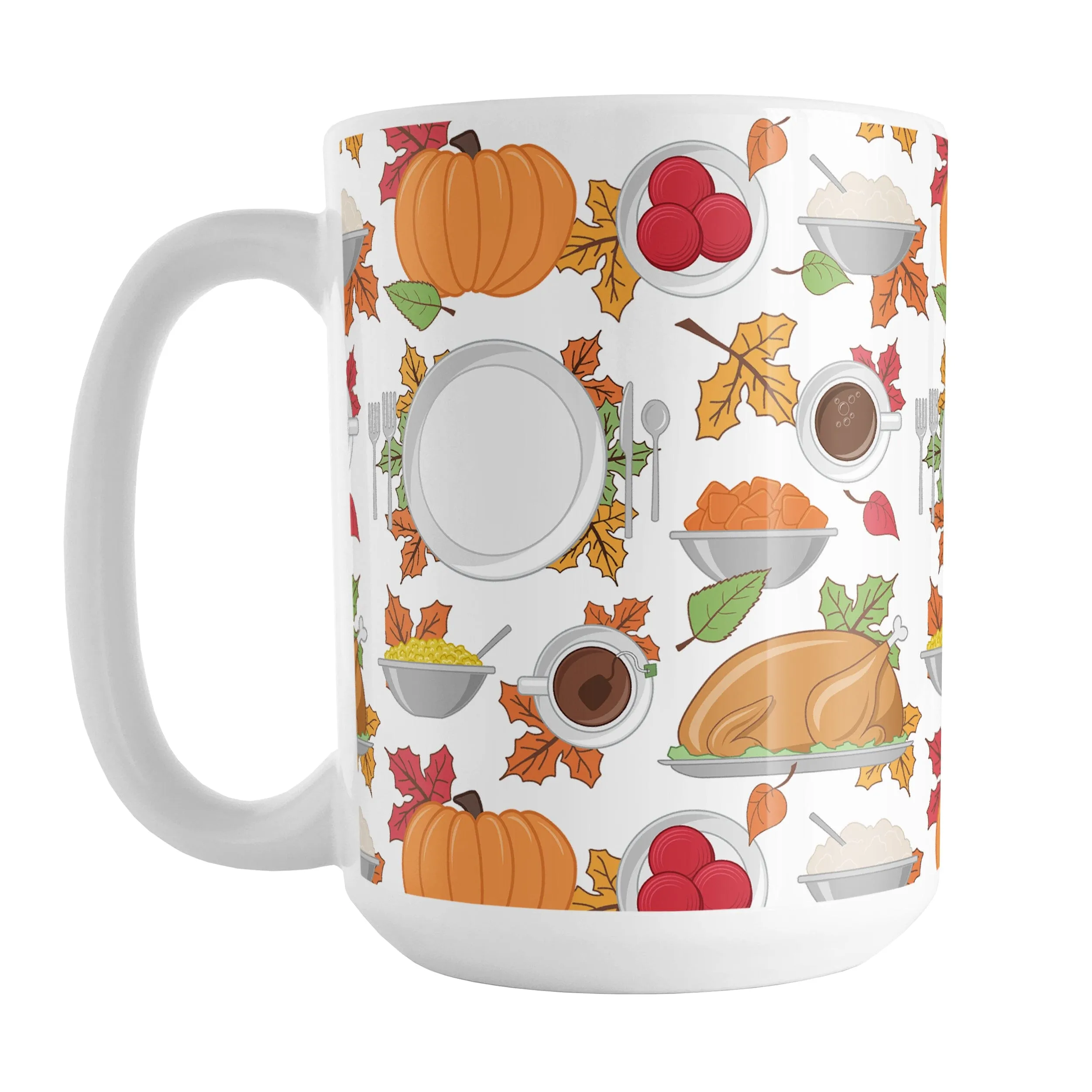 Thanksgiving Dinner Pattern Mug