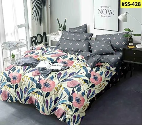 THD (Tuteja Home Decors) Cotton 220 TC Bedding Set (Multicolour_King)