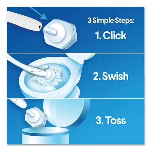 Toiletwand Disposable Toilet Cleaning System: Handle, Caddy And Refills, White