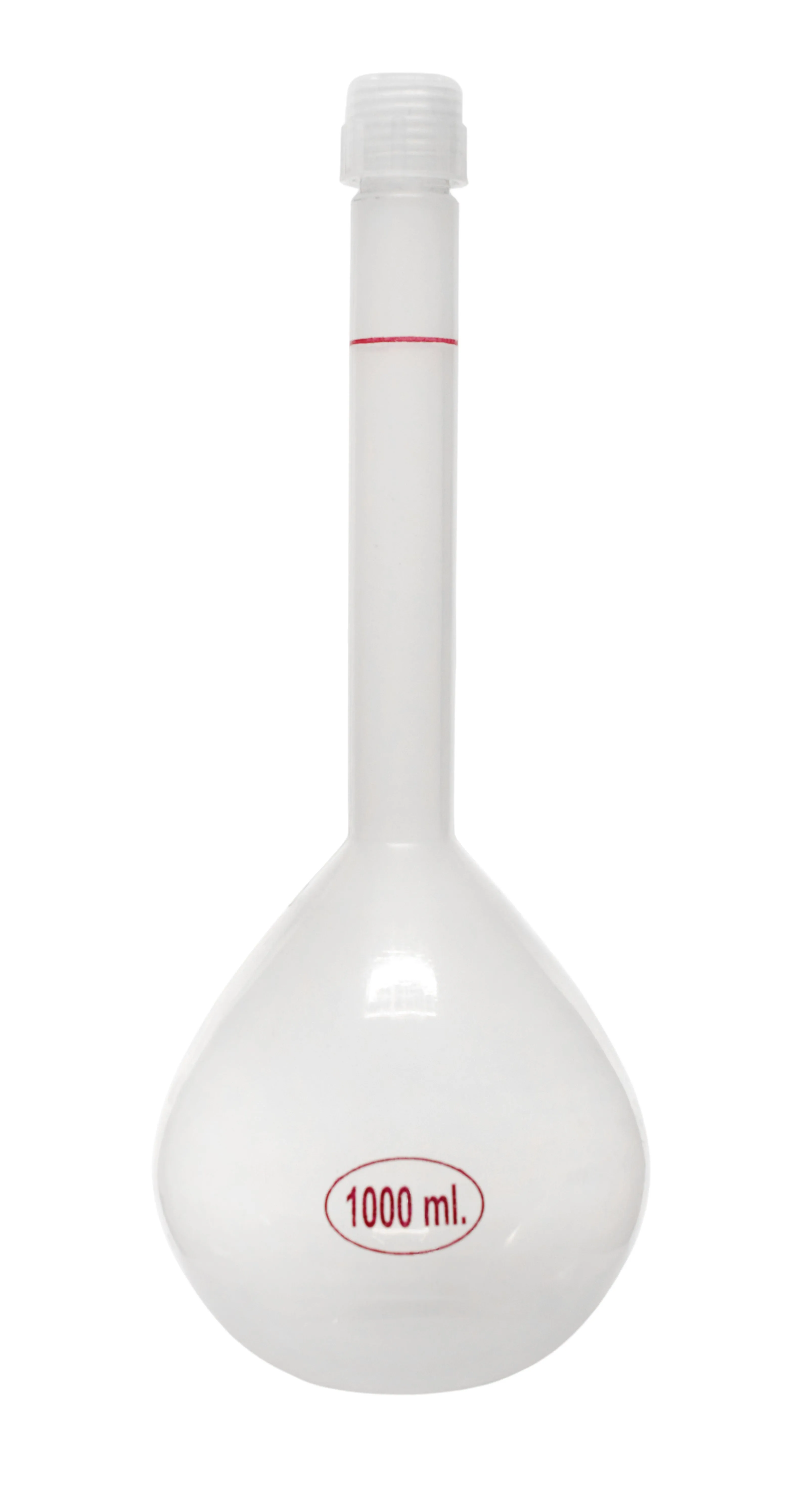 Volumetric Flask, 1000ml - Polypropylene - Screw Cap - Autoclavable