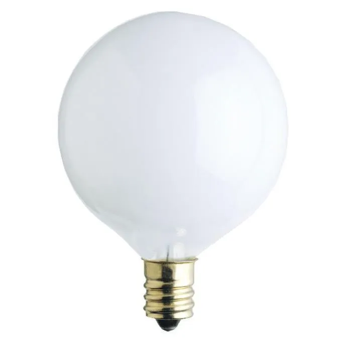 Westinghouse 0384000 60 Watt Incandescent G16 1/2 Globe - 2650 Kelvin - Warm White - 580 Lumens - E12-Candelabra Base - 120 Volt - Box