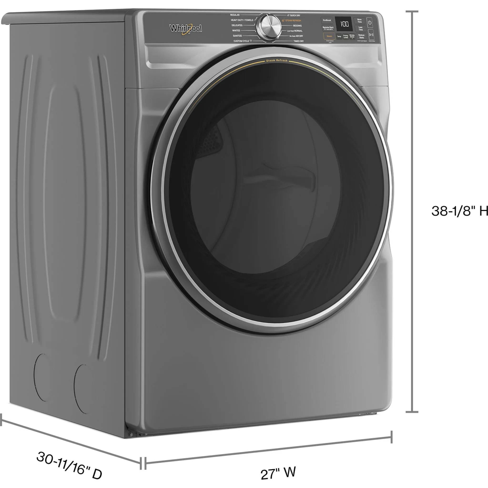 Whirlpool Front Load Dryer (WGD6720RR) - Radiant Silver