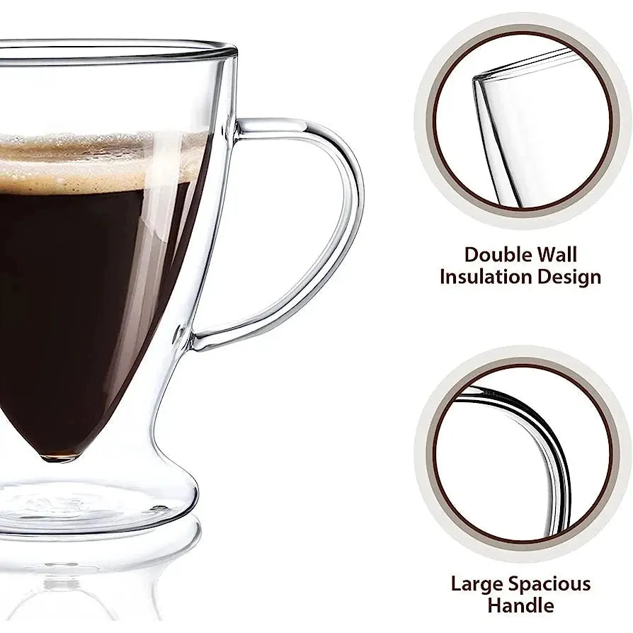 Winox Borosilicate Double Wall Café Latte Mug 300ml 2pc GL2807