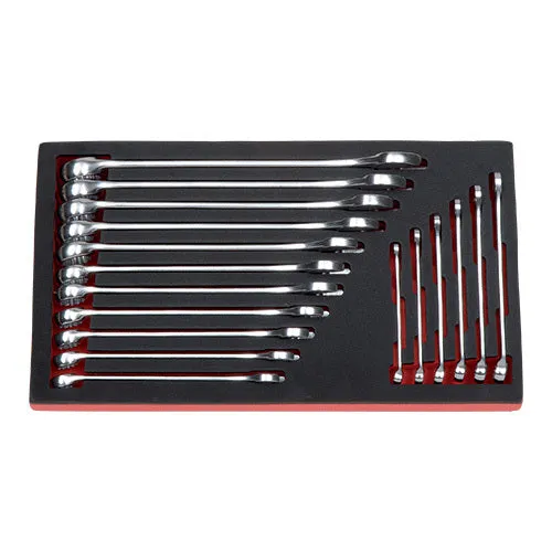 ZEBRA Combination Wrench Assortment (17 Pieces, Includes Foam Insert)